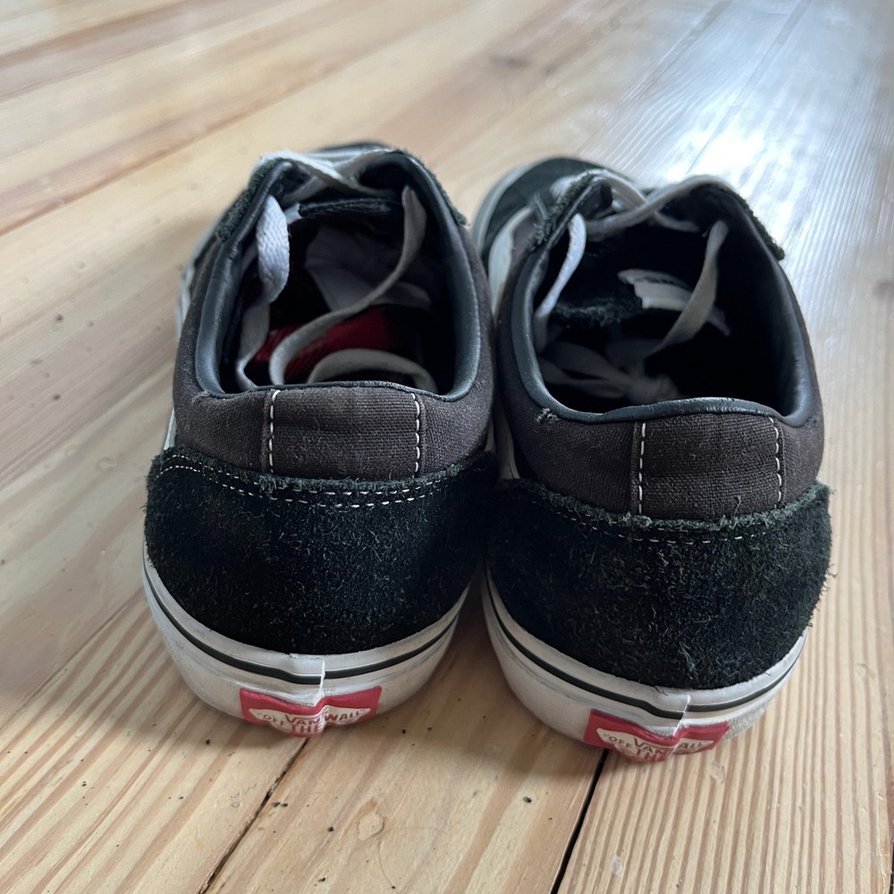 Vans Old Skool Black White Suede Canvas Low Top Skate Sneakers Womens 9.5 shoes - Picture 6 of 8